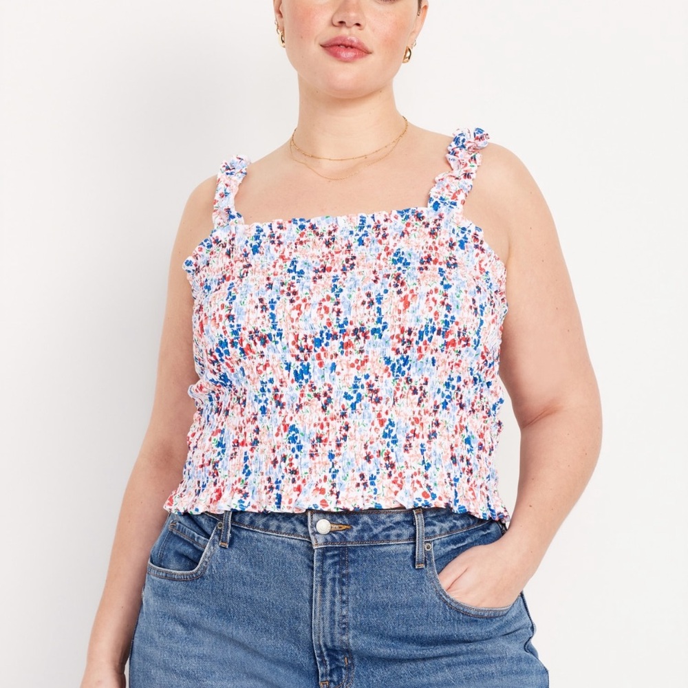 Old Navy Floral Smocked Top - Multicolor